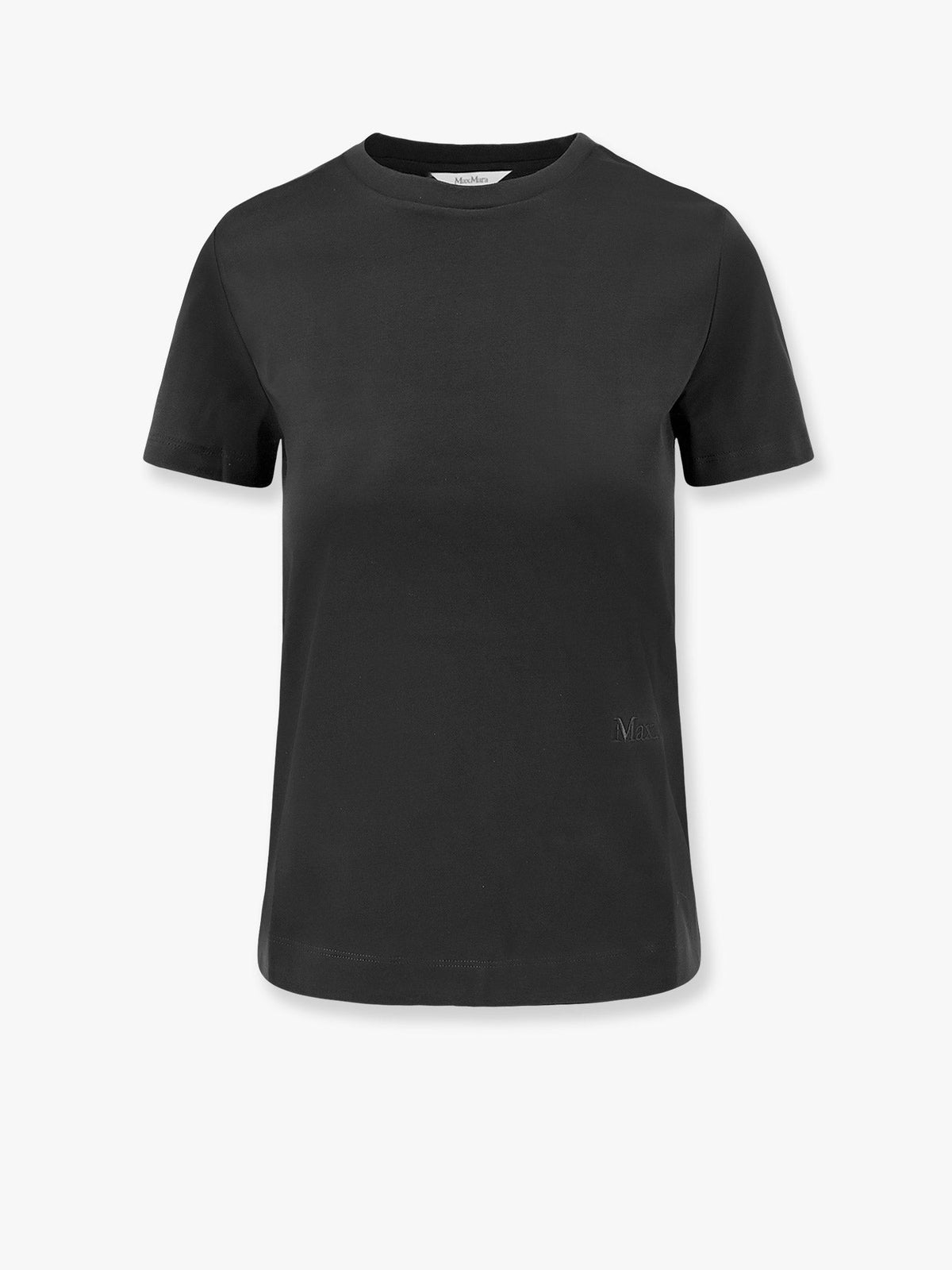 Max Mara Nerina cotton t-shirt with Max Mara embroidery - Nero