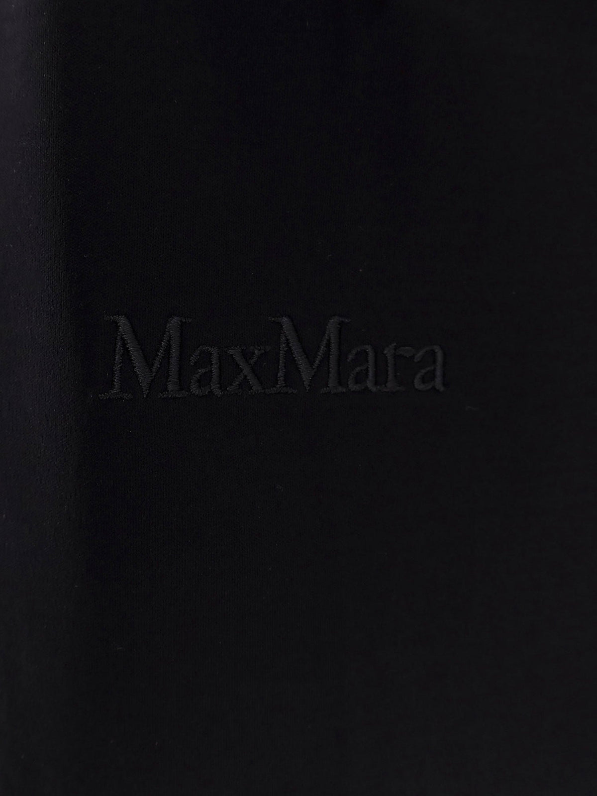 Max Mara Nerina cotton t-shirt with Max Mara embroidery - Nero