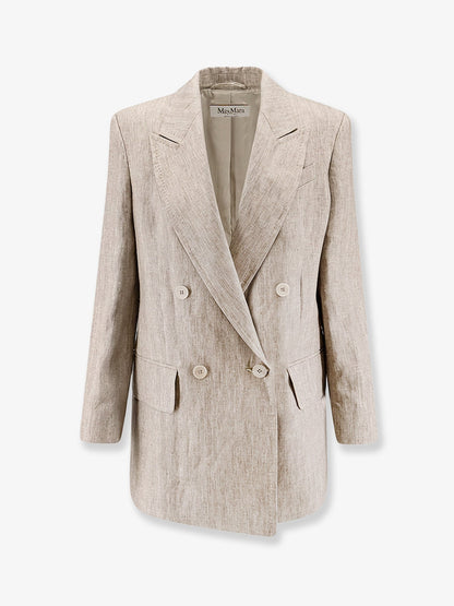 Max Mara Mxmolimpia linen blazer - Beige