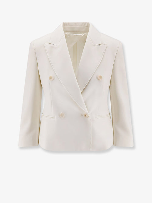 Max Mara Mxmdorico stretch virgin wool blazer - Bianco Avorio