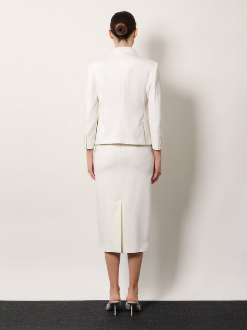 Max Mara Mxmdorico stretch virgin wool blazer - Bianco Avorio