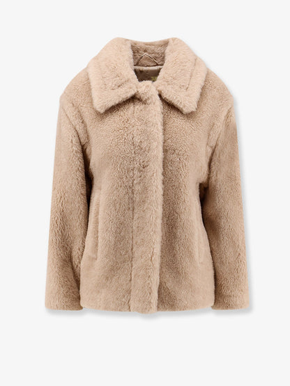 Max Mara Mxmtritone alpaca, virgin wool and silk jacket - Albino