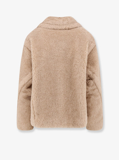 Max Mara Mxmtritone alpaca, virgin wool and silk jacket - Albino