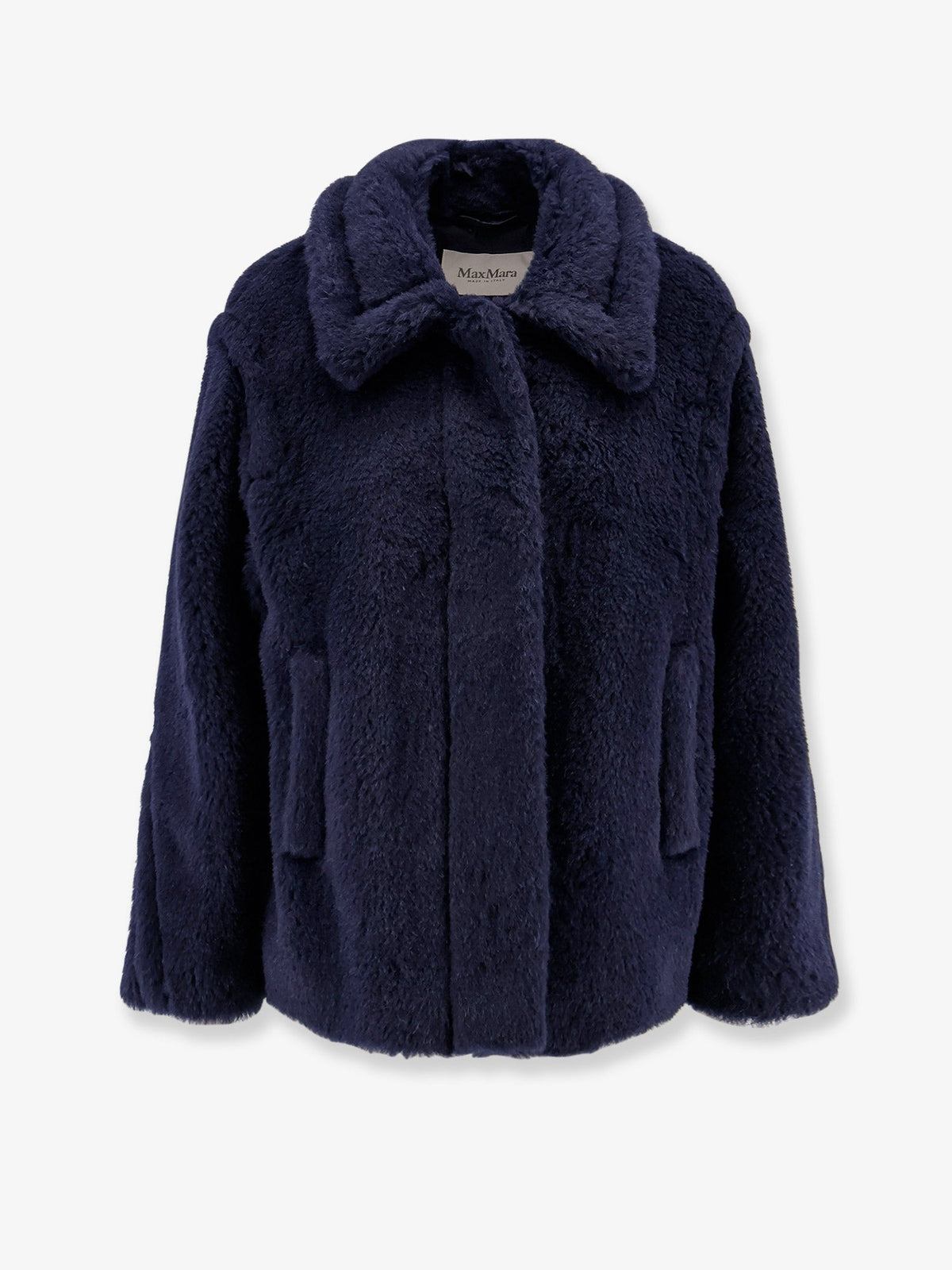 Max Mara Mxmfuggito alpaca and virgin wool fur jacket - Blu Marino
