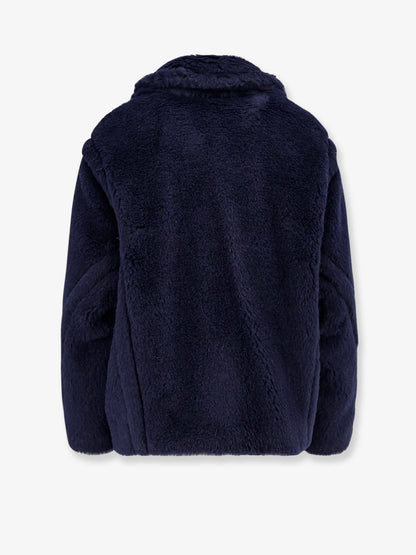 Max Mara Mxmfuggito alpaca and virgin wool fur jacket - Blu Marino