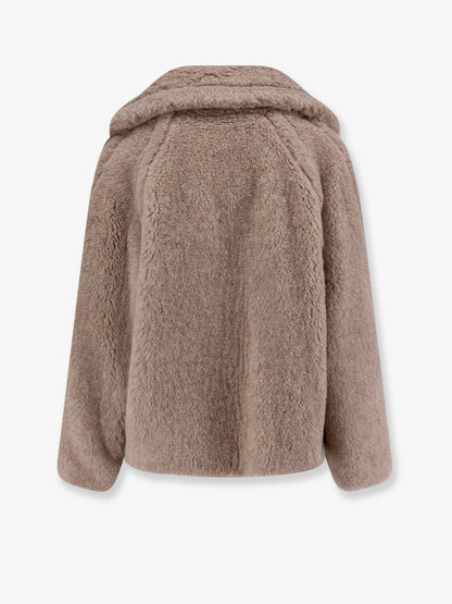 Max Mara Mxmcambusa alpaca and cashmere fur jacket - Sabbia