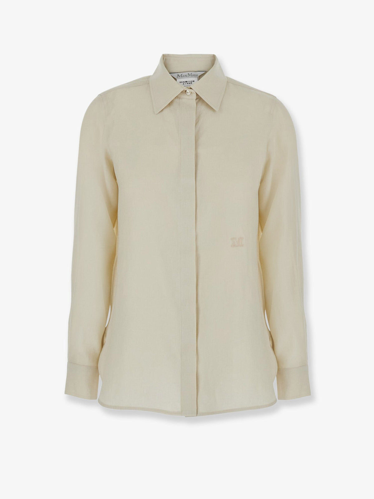 Max Mara Mxmfalasco "Vissuto" linen shirt - Beige
