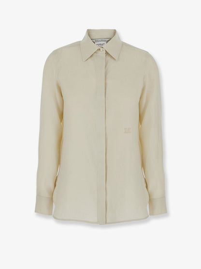 Max Mara Mxmfalasco "Vissuto" linen shirt - Beige