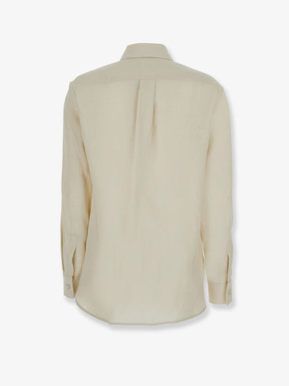 Max Mara Mxmfalasco "Vissuto" linen shirt - Beige