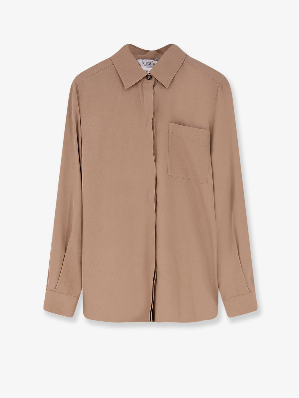 Max Mara Mxmsiamese silk shirt - Nocciola