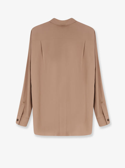 Max Mara Mxmsiamese silk shirt - Nocciola