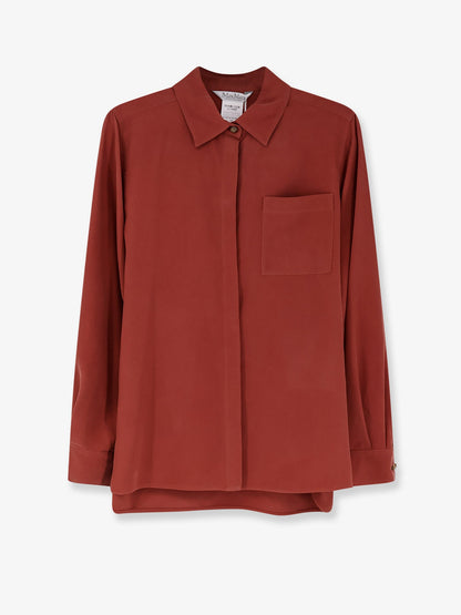 Max Mara Siamese silk shirt - Terracotta