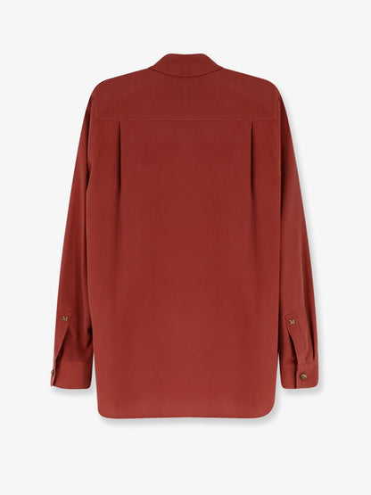 Max Mara Siamese silk shirt - Terracotta