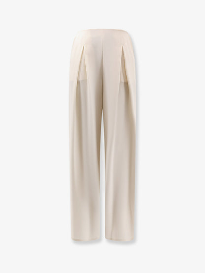 Max Mara Mxppalude silk trousers - Avorio
