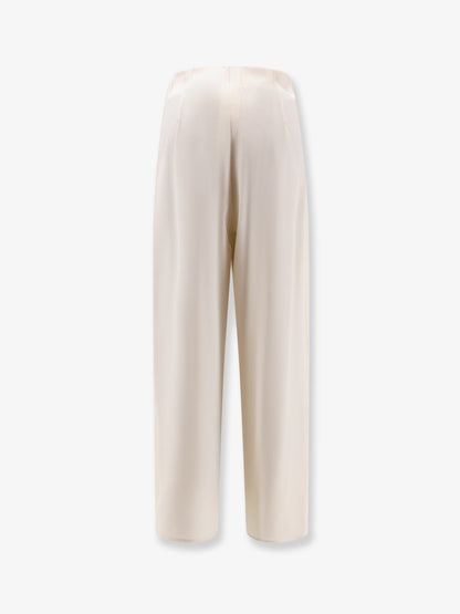 Max Mara Mxppalude silk trousers - Avorio