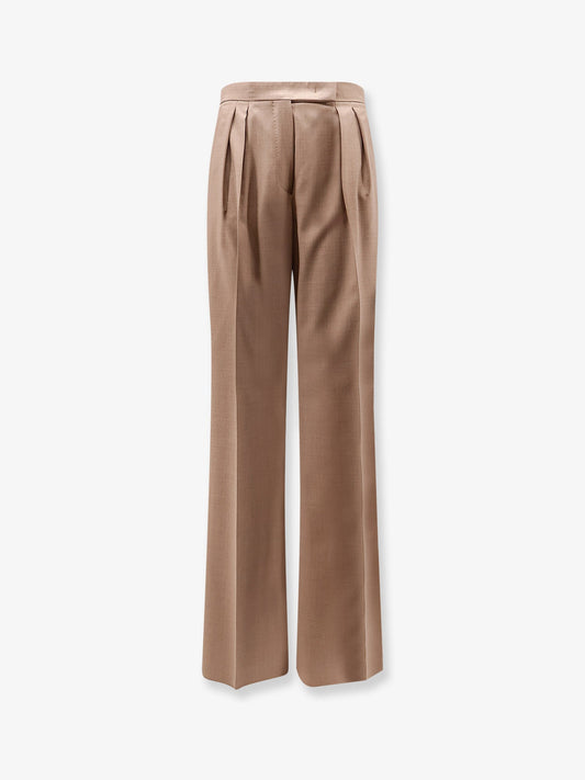 Max Mara Mxmzimino virgin wool trousers - Nocciola