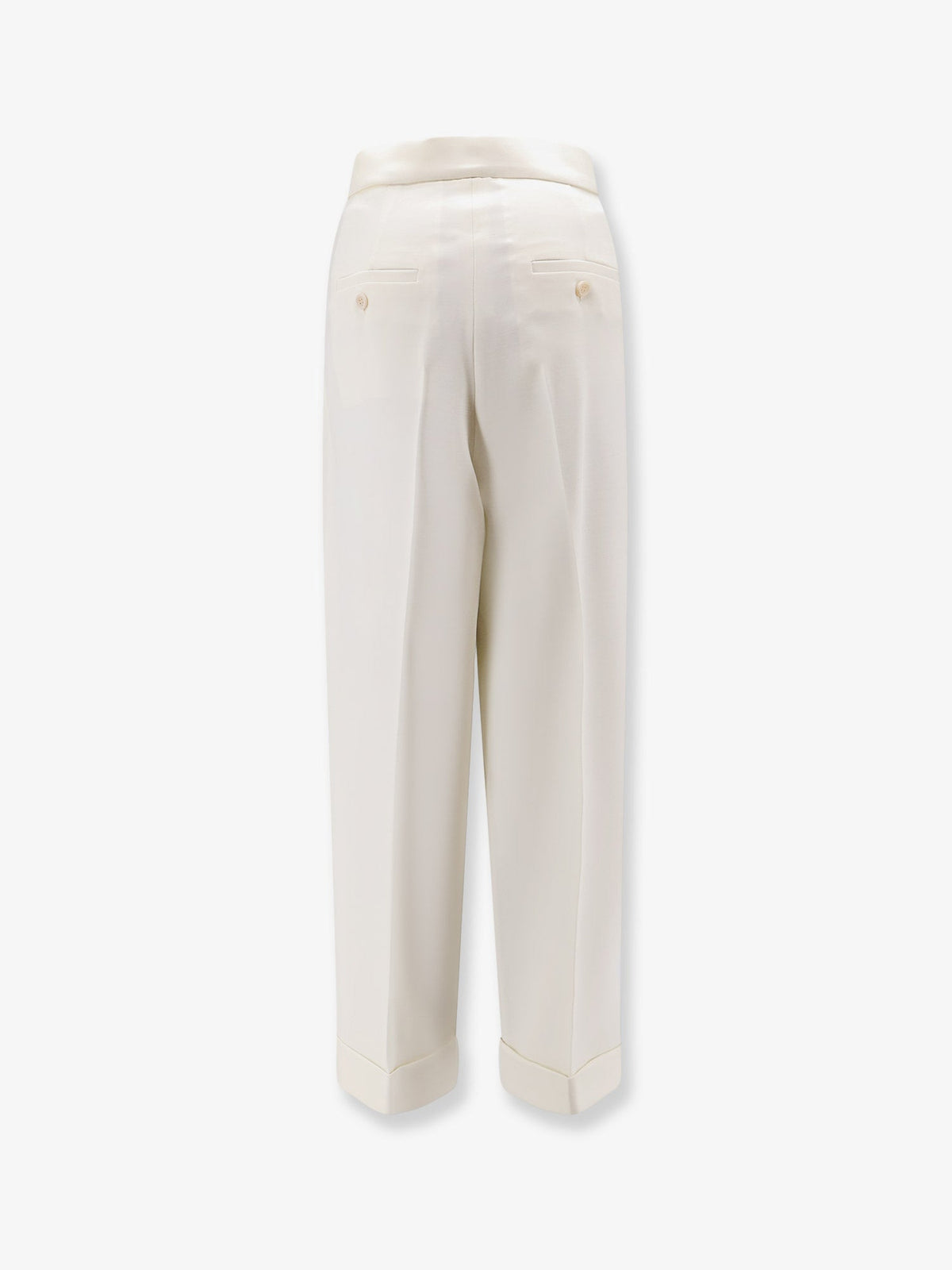 Max Mara Mxmrugiada virgin wool trousers - Bianco Avorio