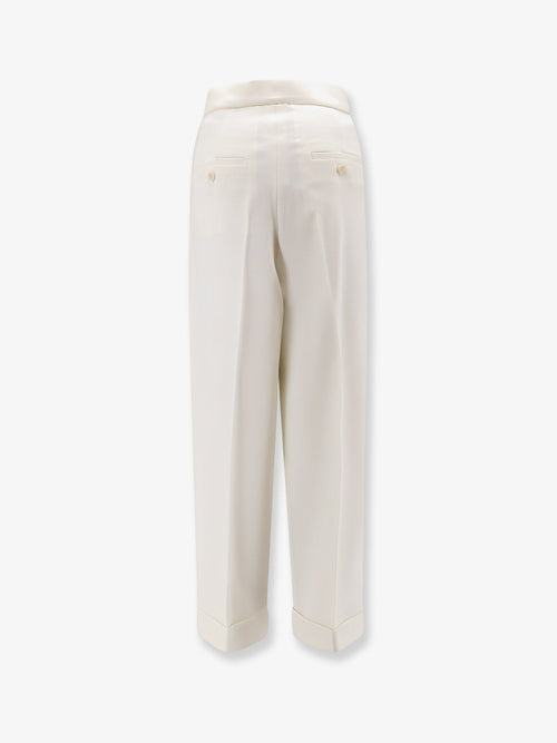 Max Mara Mxmrugiada virgin wool trousers - Bianco Avorio