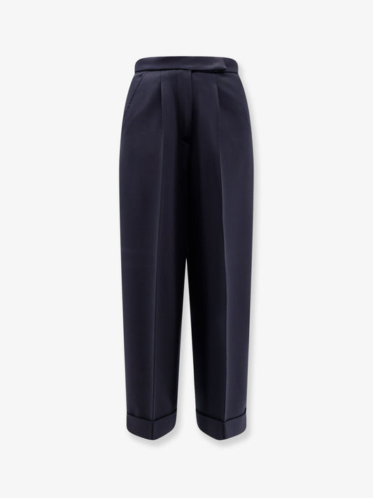 Max Mara Mxmrugiada virgin wool trousers - Blu Marino