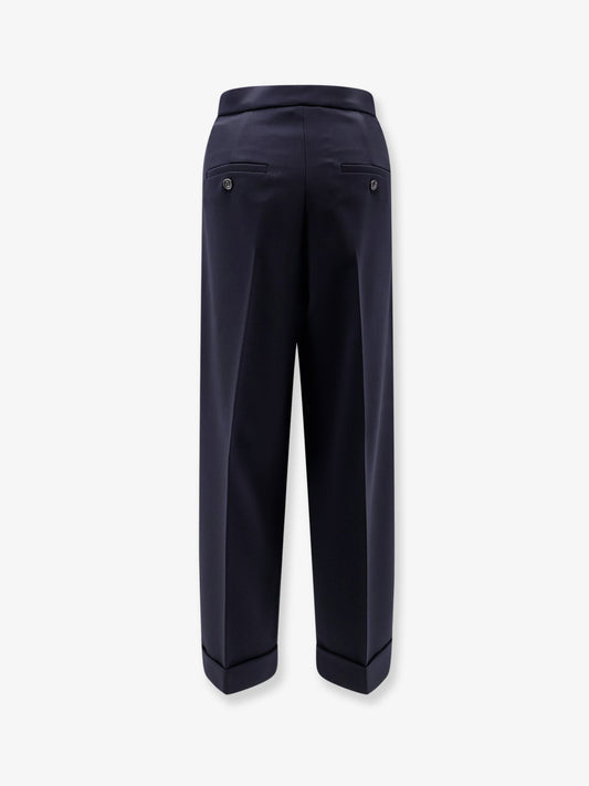 Max Mara Mxmrugiada virgin wool trousers - Blu Marino