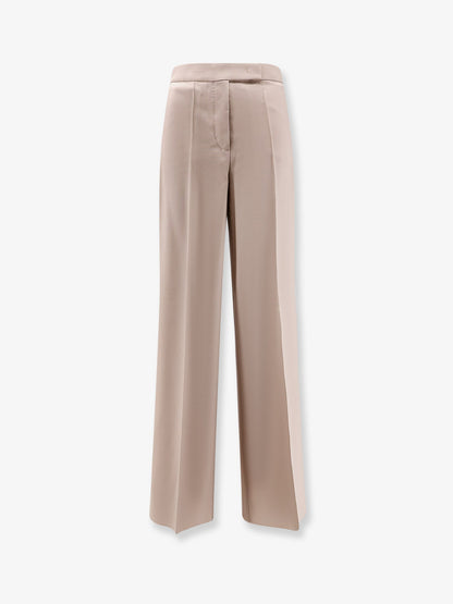 Max Mara Mxmgirone virgin wool, mohair and silk trousers - Verde Muschio