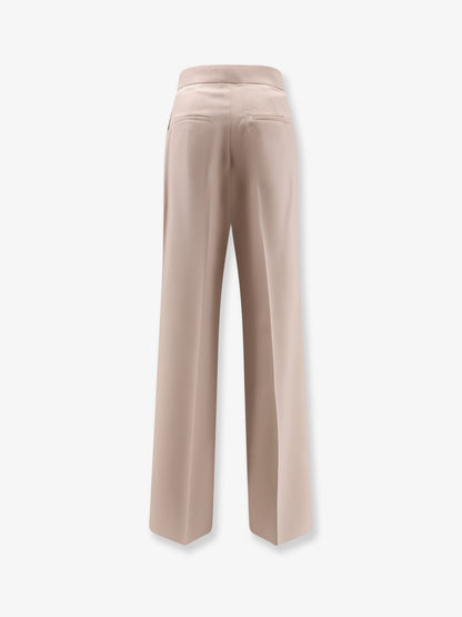 Max Mara Mxmgirone virgin wool, mohair and silk trousers - Verde Muschio