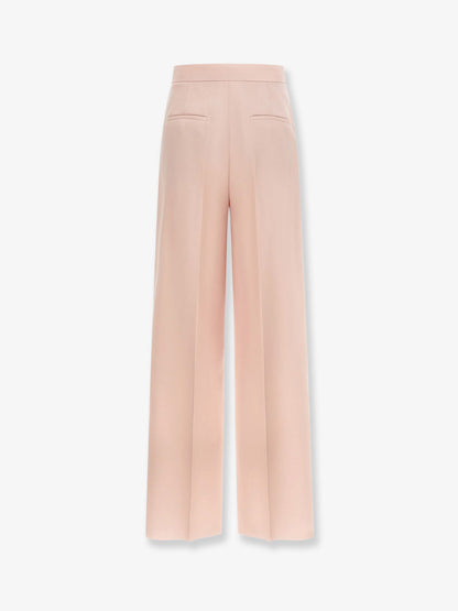 Max Mara Mxmgirone virgin wool, silk and mohair trousers - Beige Rosa