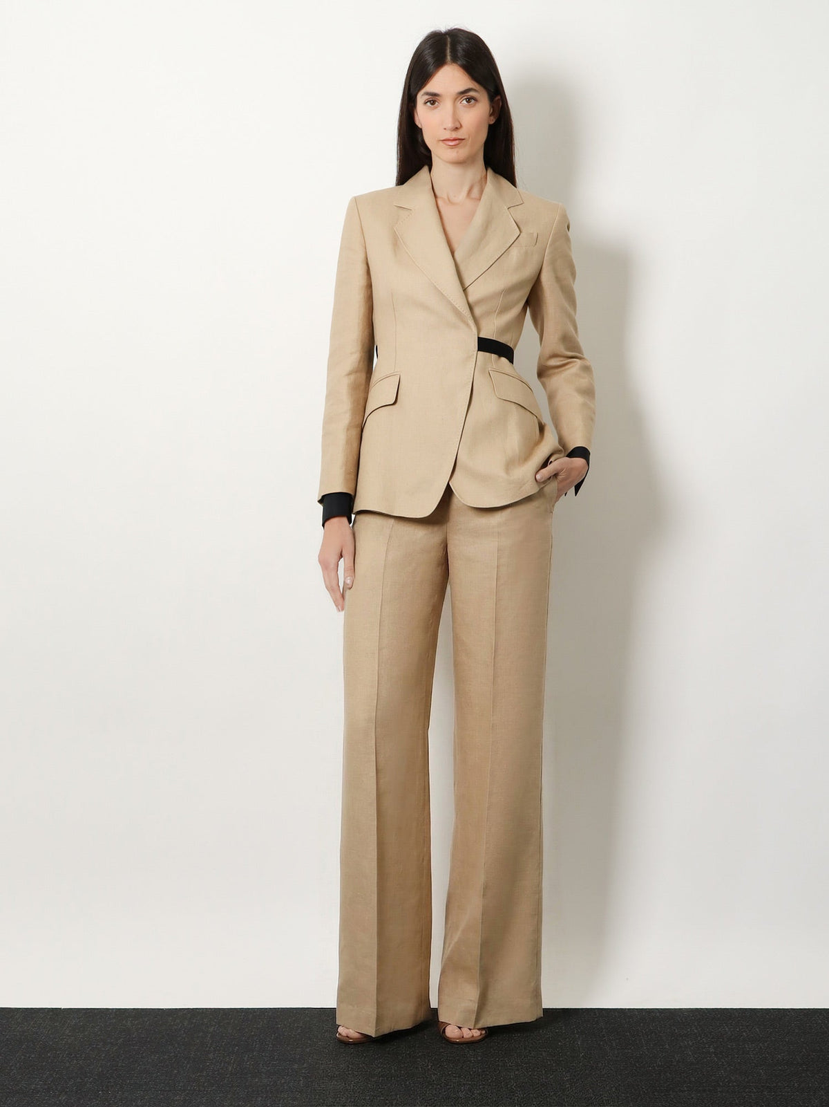 Max Mara Mxsbig linen trousers - Cammello