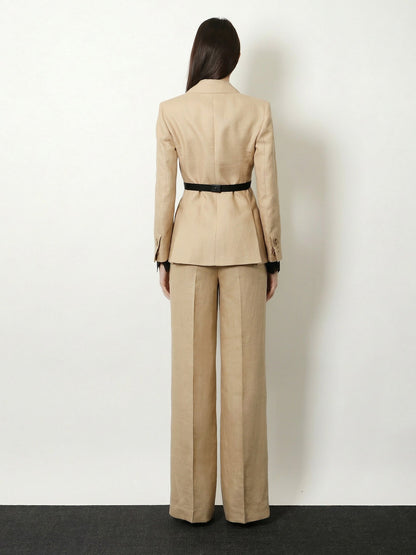 Max Mara Mxsbig linen trousers - Cammello