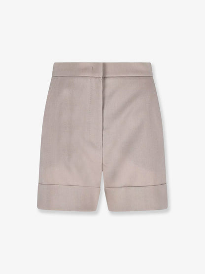 Max Mara Virgin wool, mohair and wool blend bermuda shorts - Beige Rosa