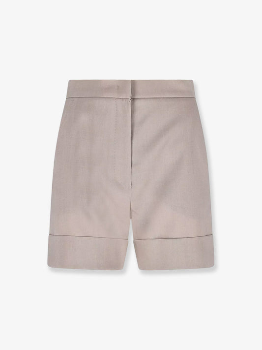 Max Mara Virgin wool, mohair and wool blend bermuda shorts - Beige Rosa