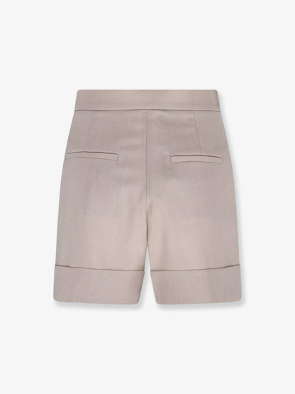 Max Mara Virgin wool, mohair and wool blend bermuda shorts - Beige Rosa