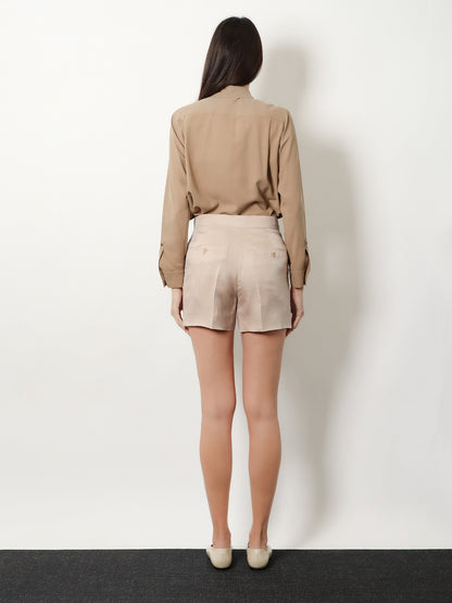 Max Mara Mxaerosi silk shorts - Cammello