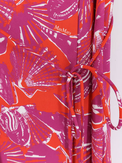 Max Mara Mxmcamino printed cotton dress - Corallo