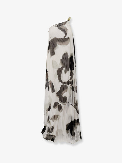 Max Mara Mxefuggito pleated long dress - Bianco