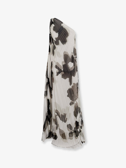 Max Mara Mxefuggito pleated long dress - Bianco