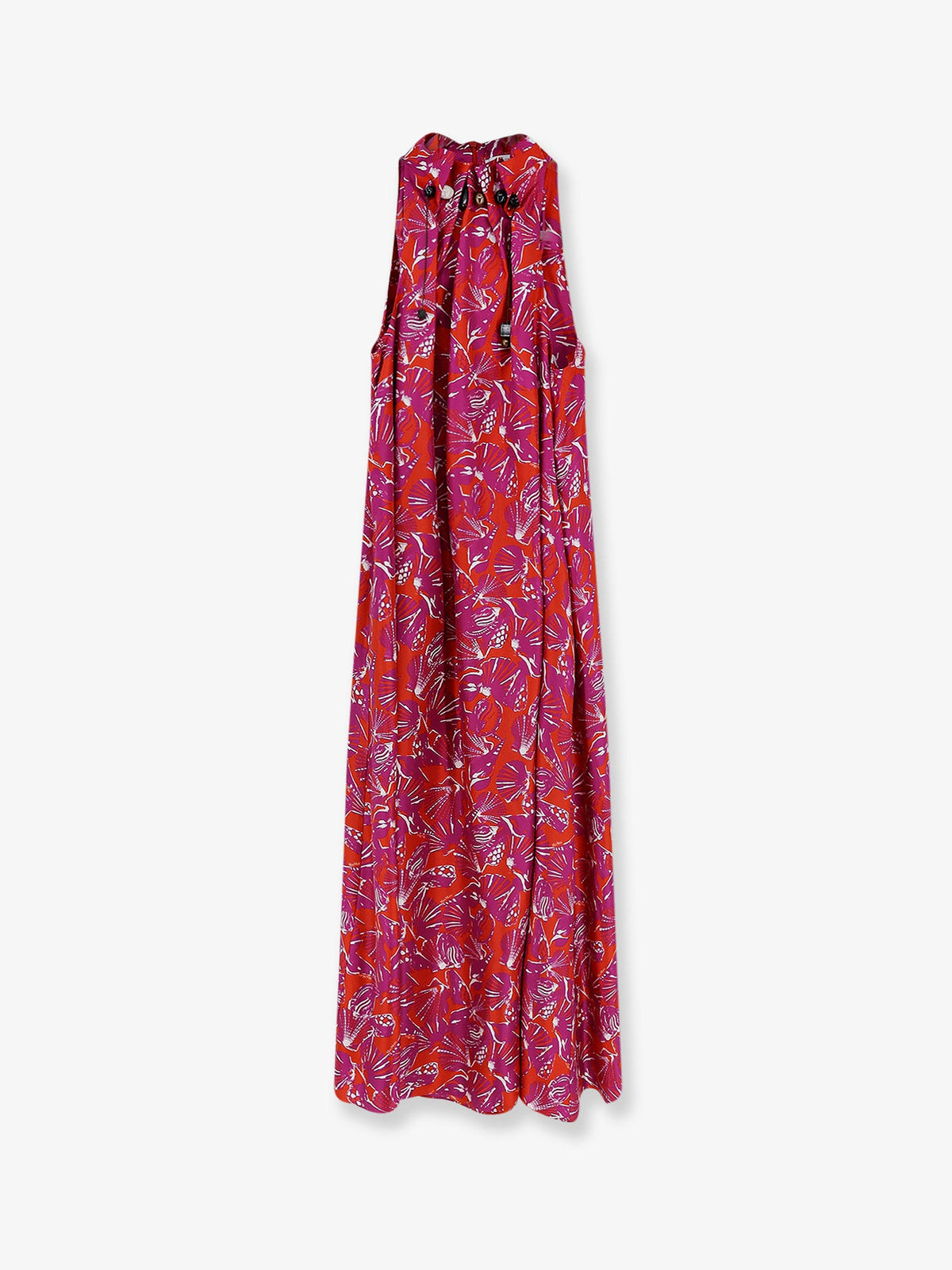 Max Mara Mxmcartone silk long dress - Corallo