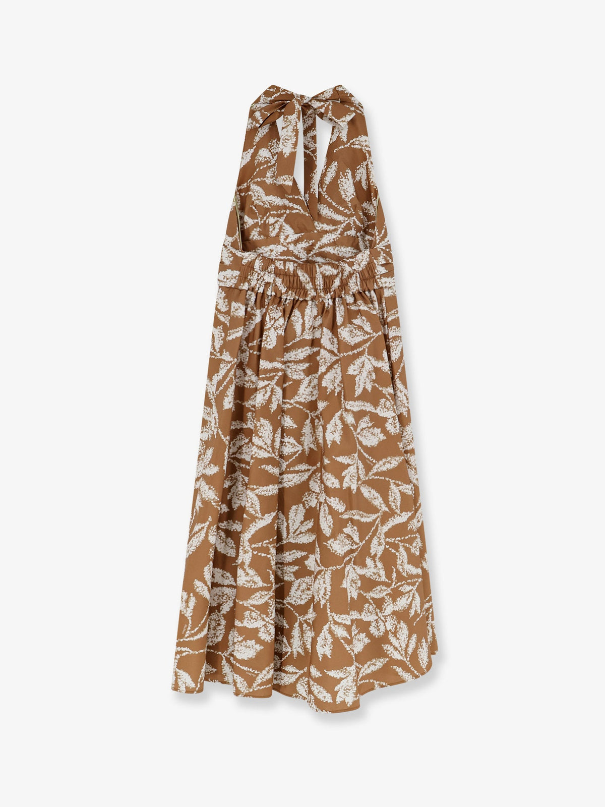 Max Mara Mxmebella printed cotton dress - Caramello