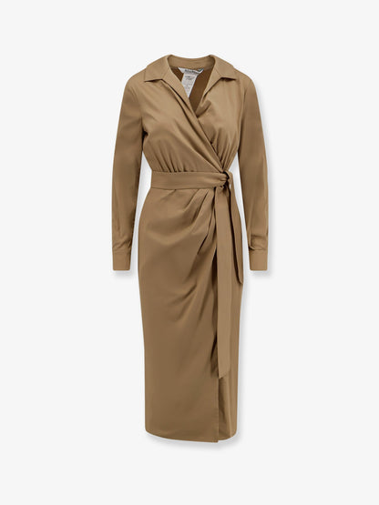 Max Mara Mxmbeta cotton blend dress - Deserto