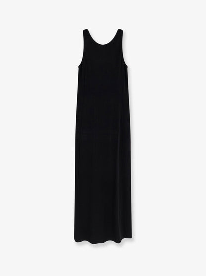 Max Mara Mxppania stretch viscose long dress - Nero