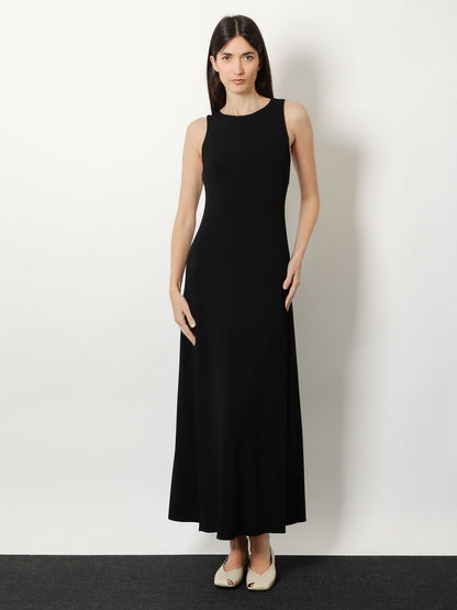 Max Mara Mxppania stretch viscose long dress - Nero