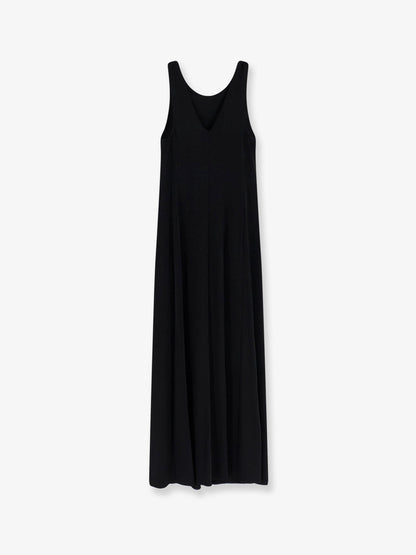 Max Mara Mxppania stretch viscose long dress - Nero