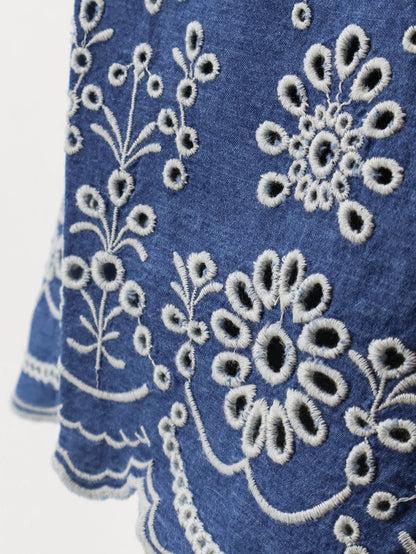 MC2 Saint Barth Amani cottton shorts - Chambrayflower