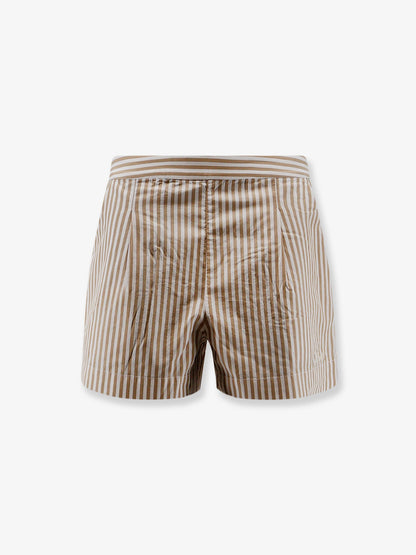 MC2 Saint Barth Amani cotton Bermuda shorts with striped pattern - Stripes