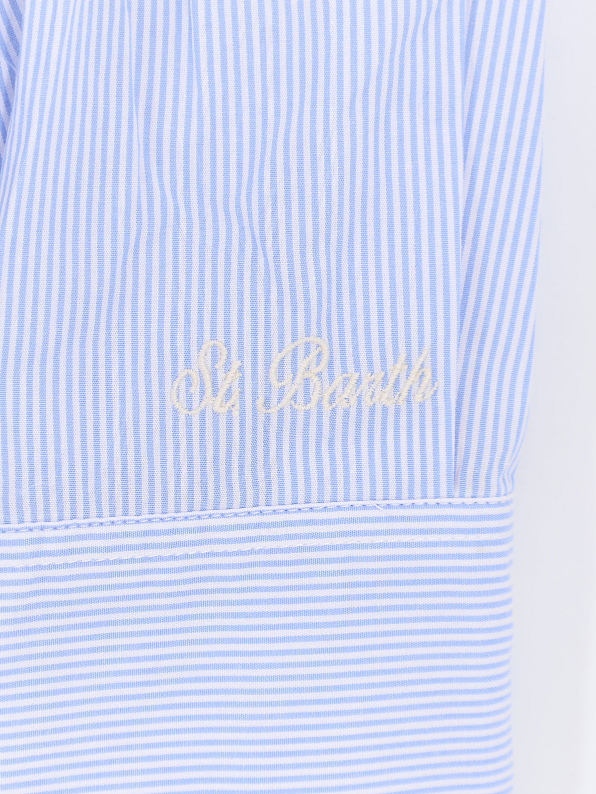 MC2 Saint Barth Cristal cotton shirt with striped pattern - Blue