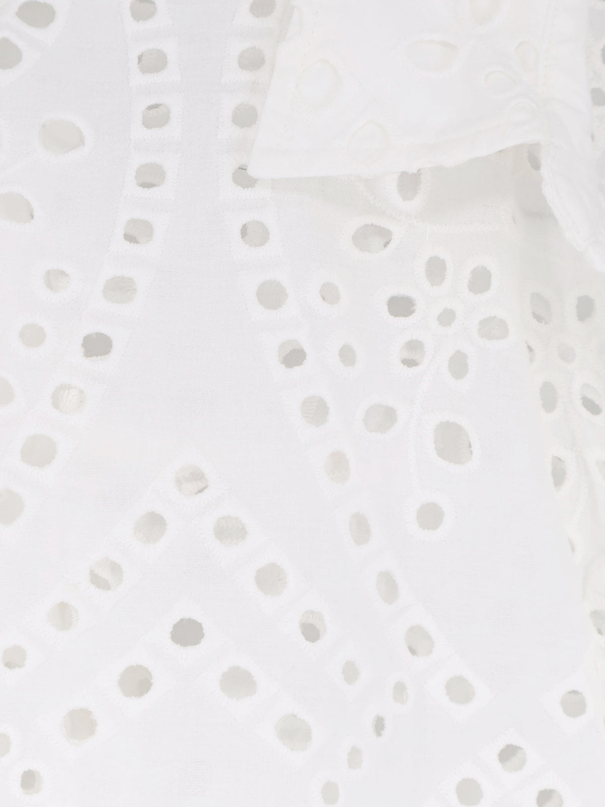 MC2 Saint Barth Cristal broderie anglaise embroidery shirt - White