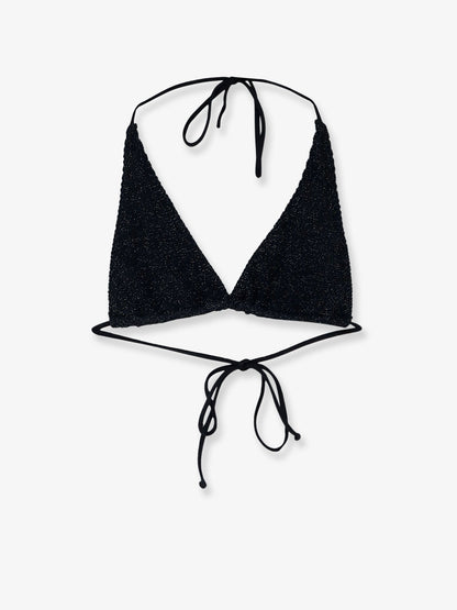 MC2 Saint Barth Guiana Crinkle Lurex Bikini Top - Crinklelurex