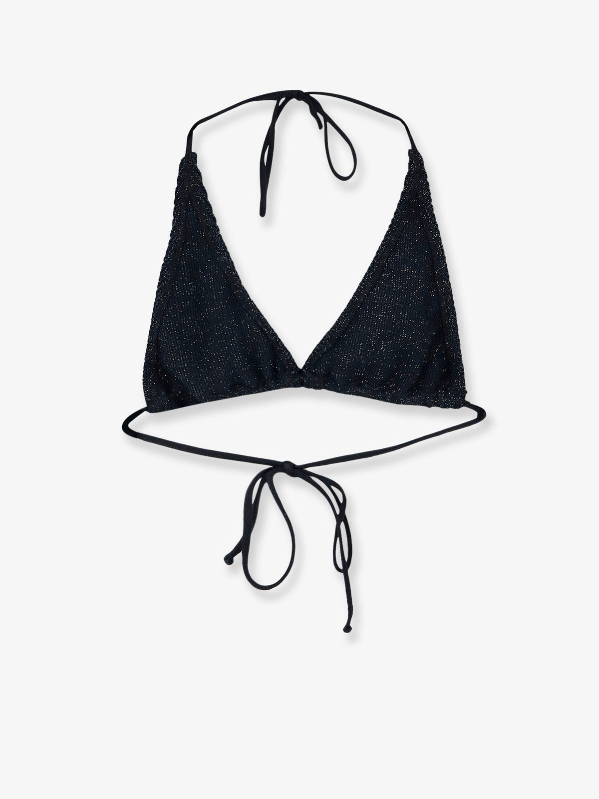 MC2 Saint Barth Guiana Crinkle Lurex Bikini Top - Crinklelurex