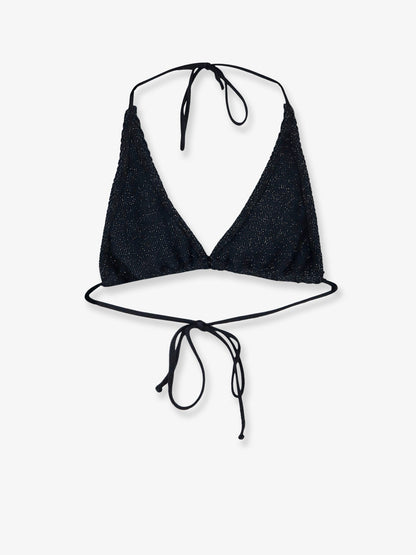 MC2 Saint Barth Guiana Crinkle Lurex Bikini Top - Crinklelurex