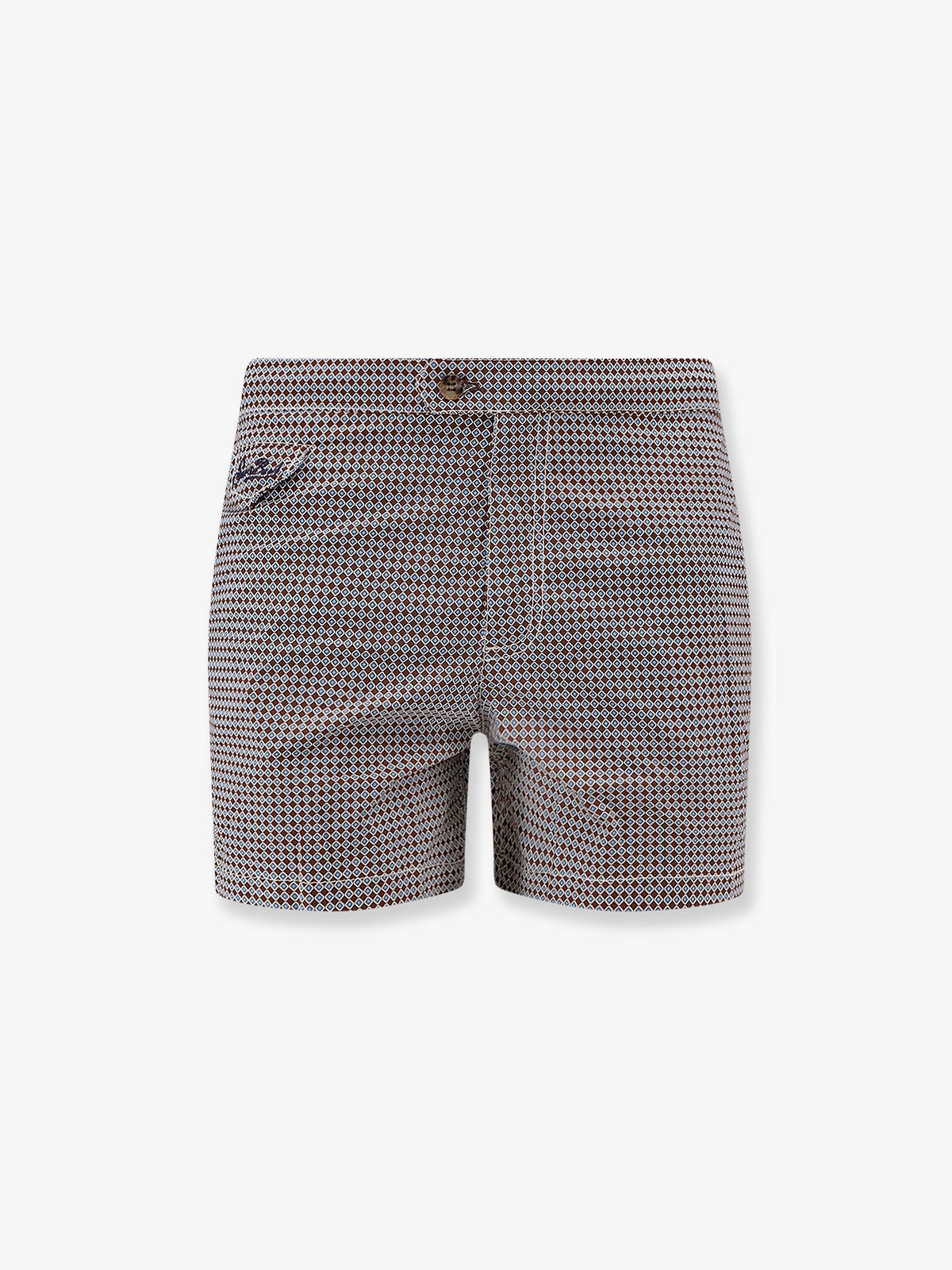 MC2 Saint Barth Nylon swim shorts with micro-pattern - Marrone